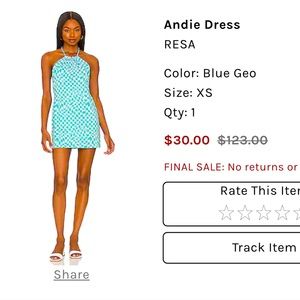 Worn once. Mini halter dress from Revolve.